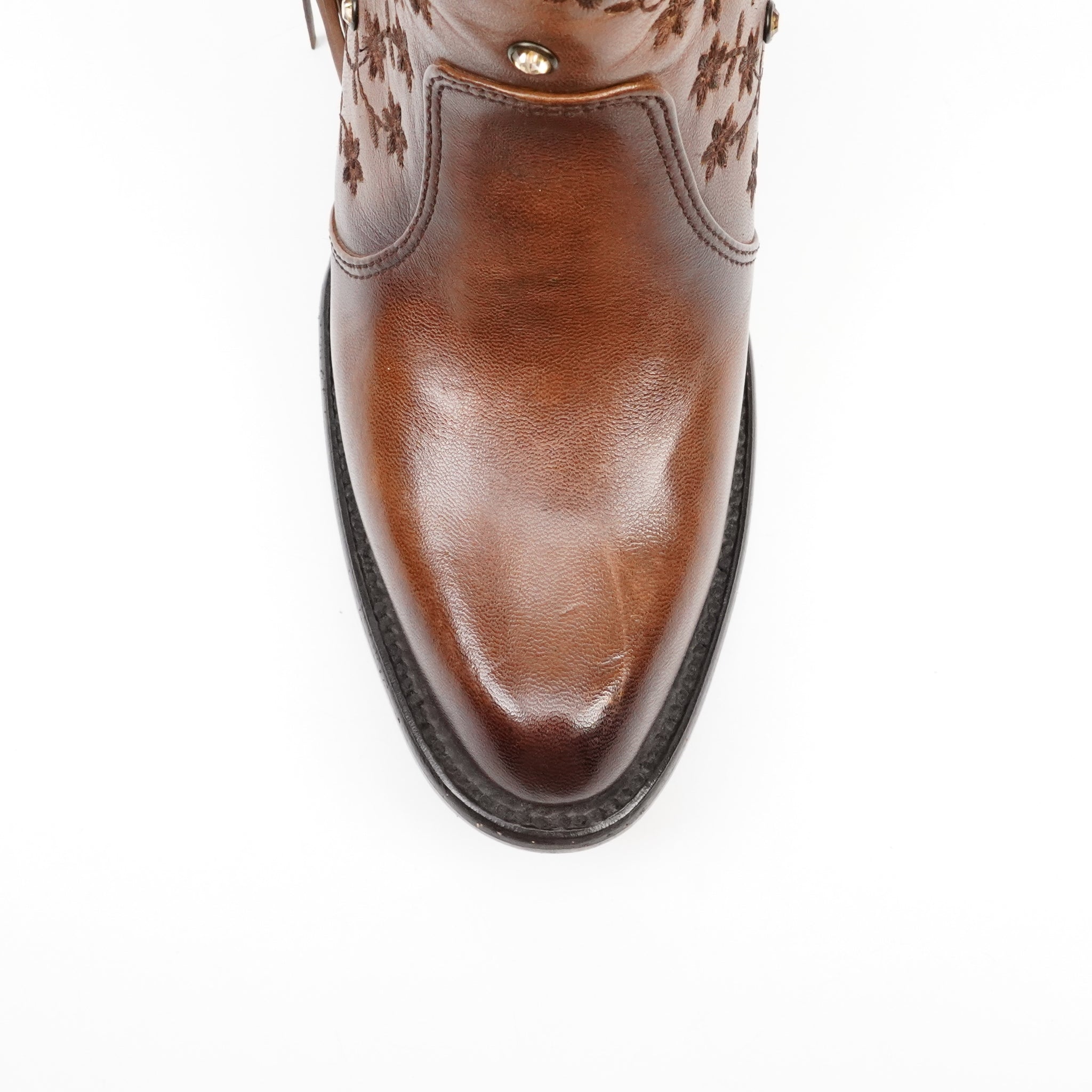 Ximena Dark Honey Booties - J Toe