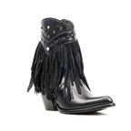 Austin Frills Black Booties - J Toe