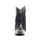 Austin Frills Black Booties - J Toe