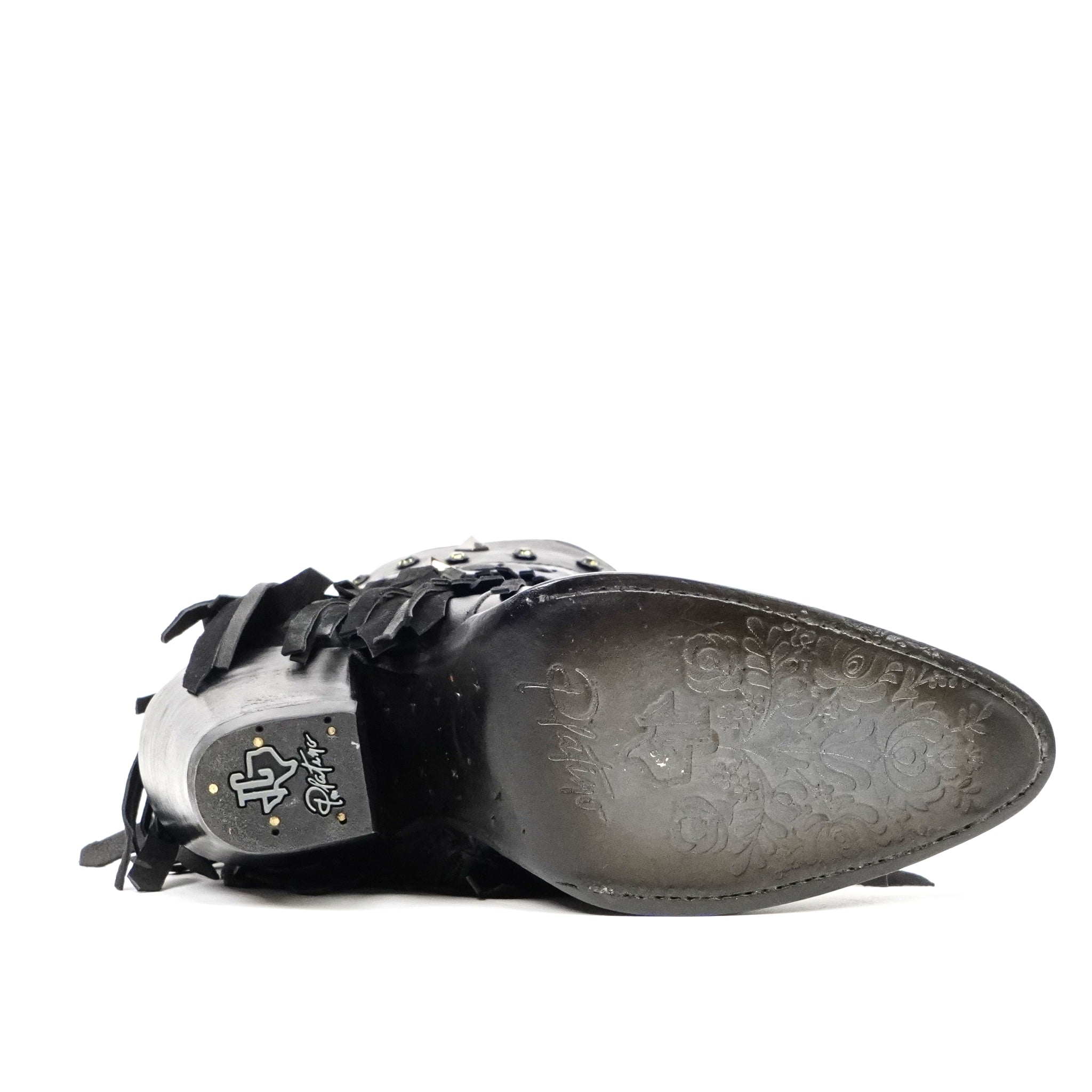 Austin Frills Black Booties - J Toe