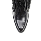 Austin Frills Black Booties - J Toe