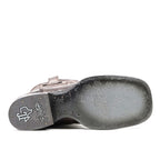 Platinum Alligator Lower Belly Boots - Tobacco - Square Toe