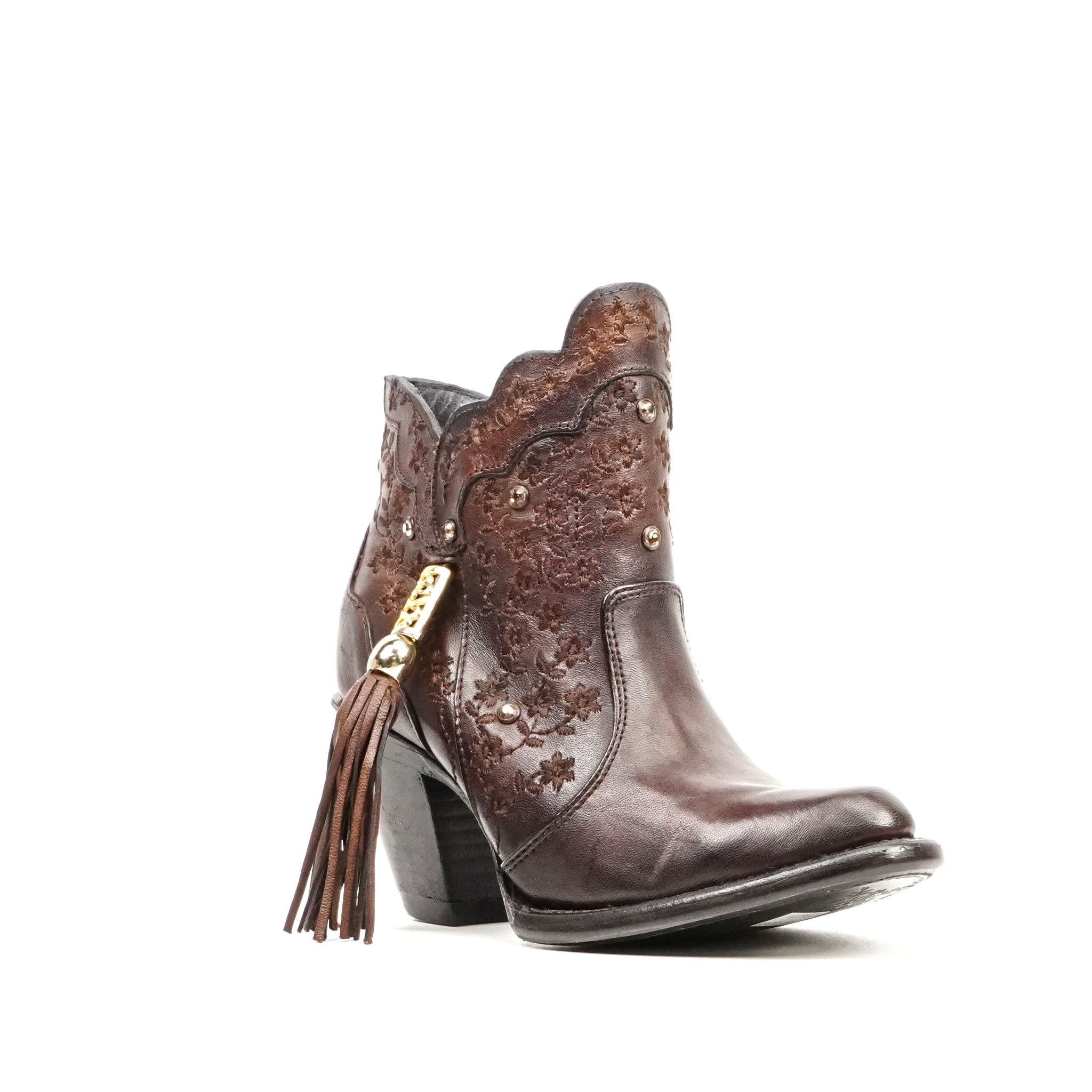 Valentina Chocolate Brown Booties - J Toe