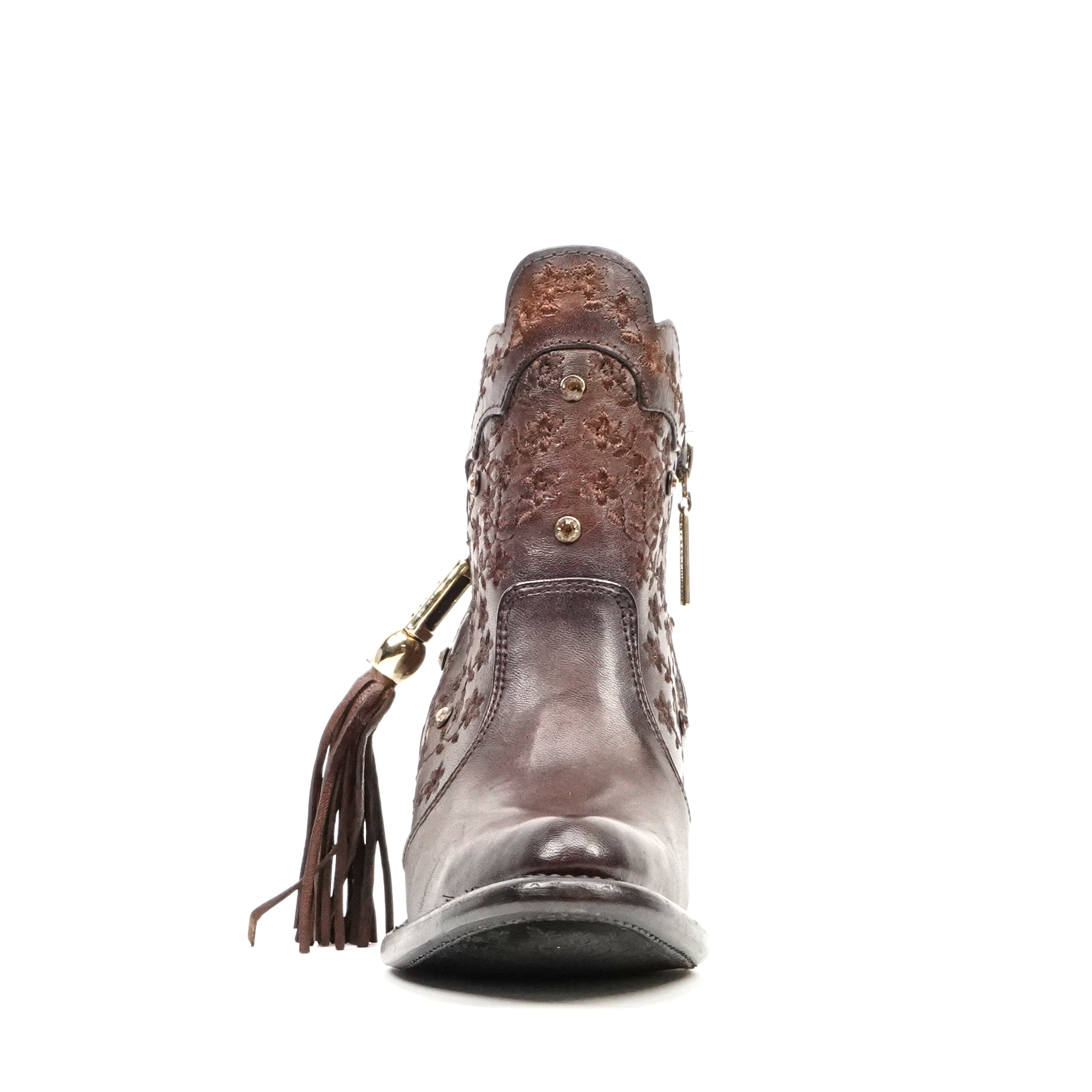 Valentina Chocolate Brown Booties - J Toe
