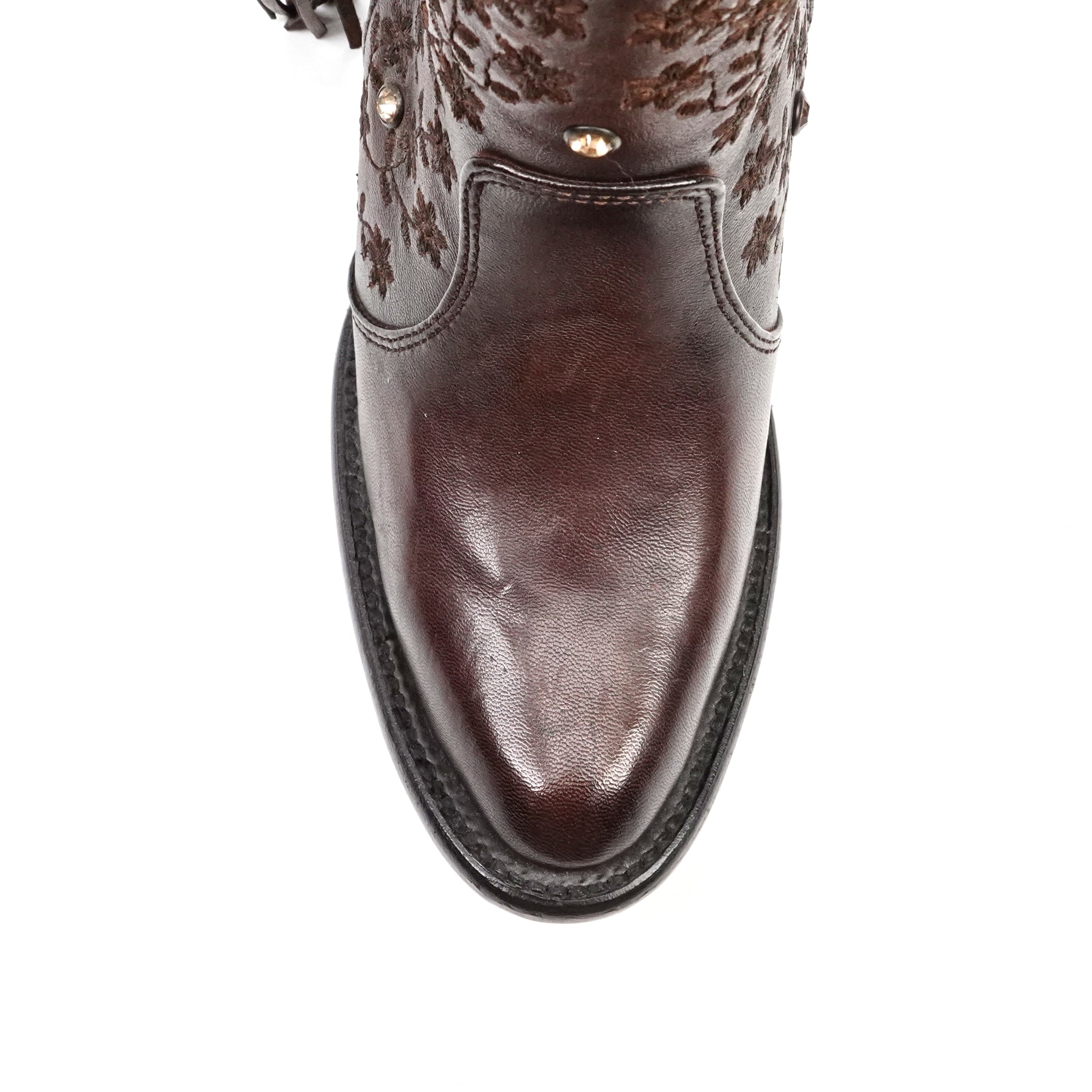 Valentina Chocolate Brown Booties - J Toe