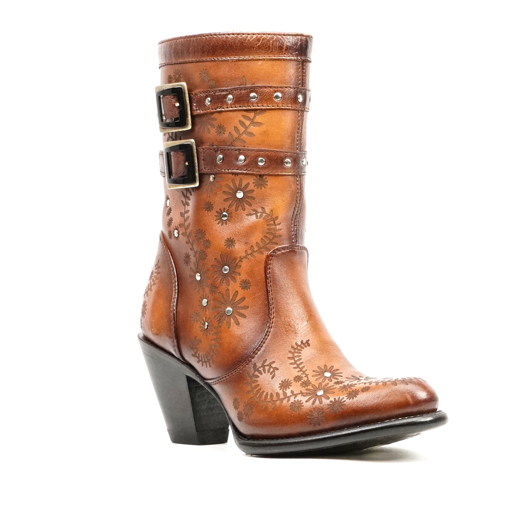 Valentina Burnt Orange Short Boots - J Toe