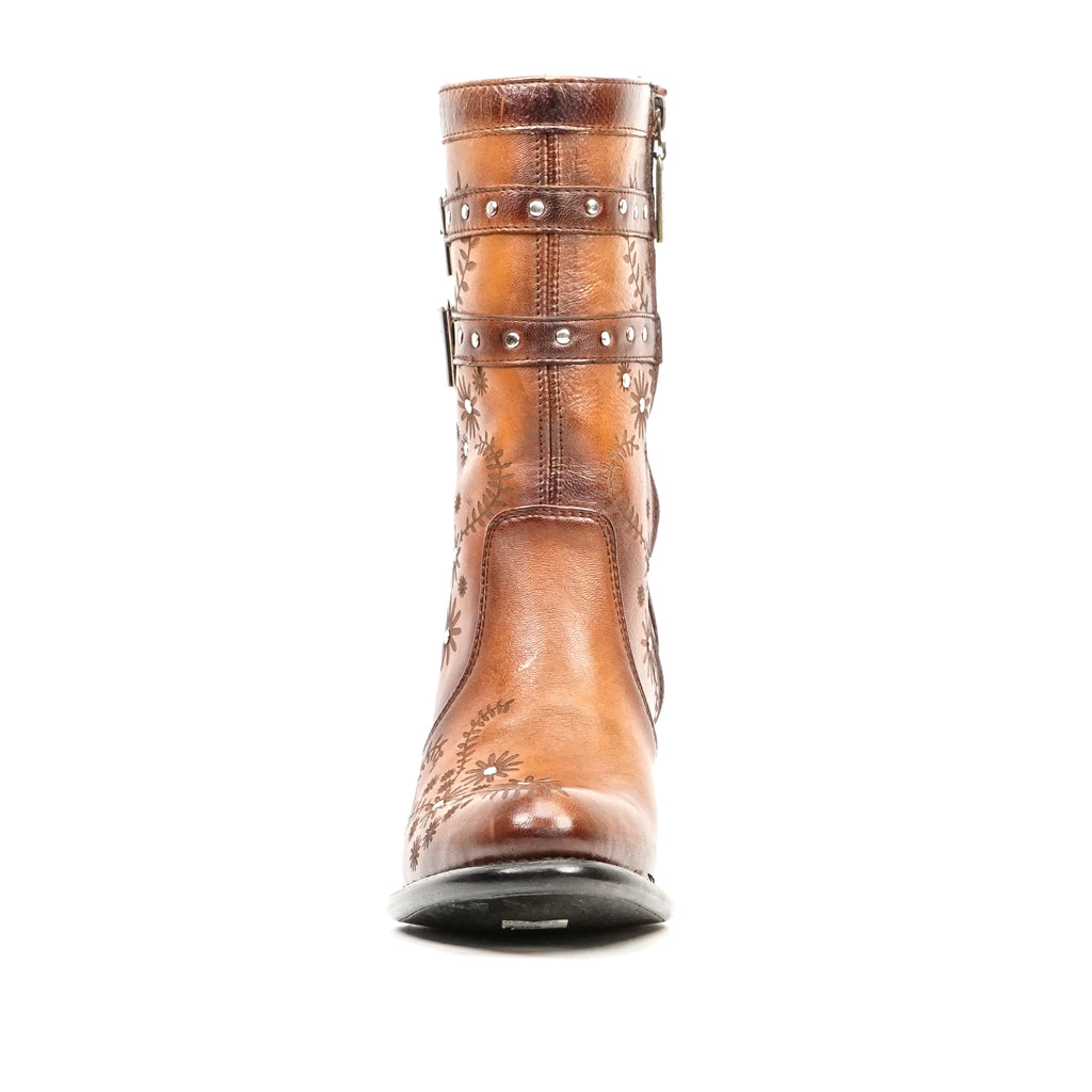 Valentina Burnt Orange Short Boots - J Toe