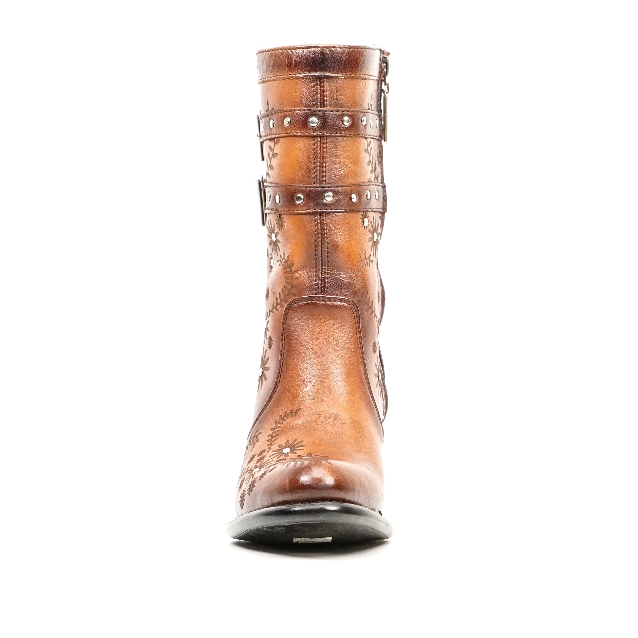 Valentina Burnt Orange Short Boots - J Toe
