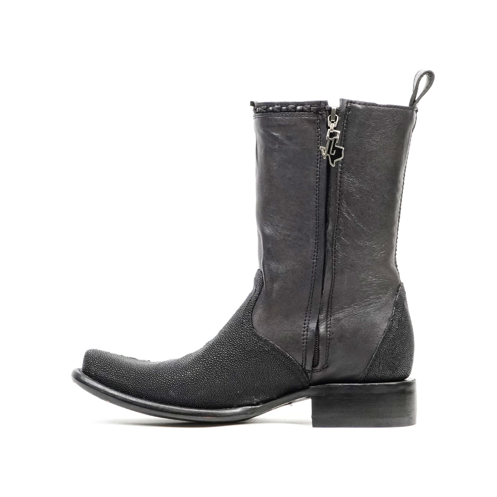 Stingray & Python Short Boots - Narrow Square Toe