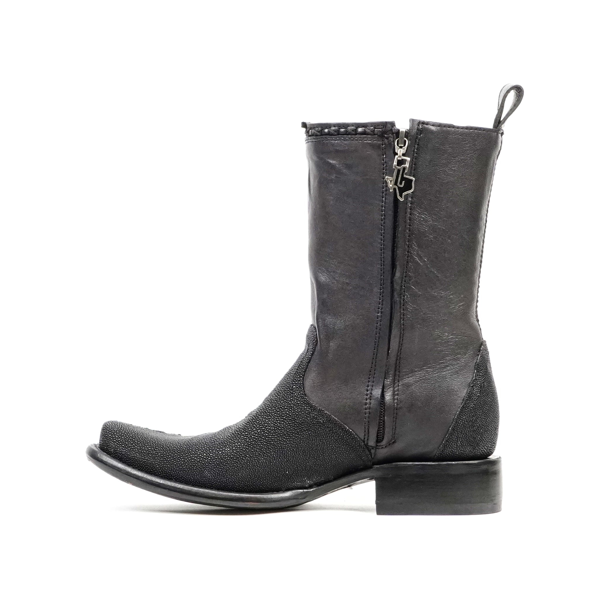 Stingray & Python Short Boots - Narrow Square Toe