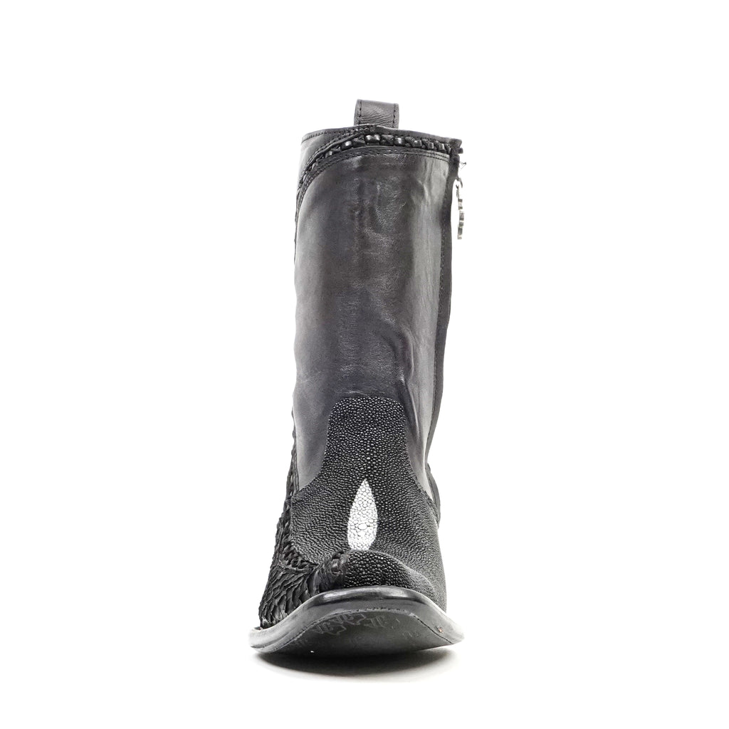 Stingray & Python Short Boots - Narrow Square Toe