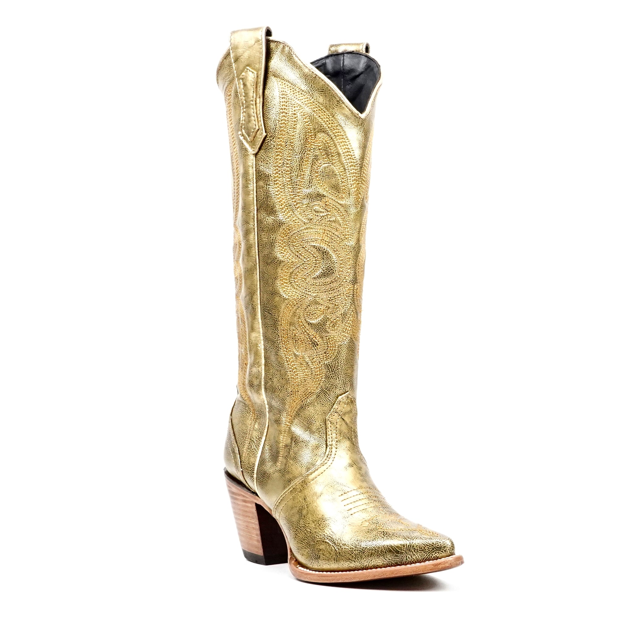 Linda Neo Gold Tall Shaft Boots - Snip Toe