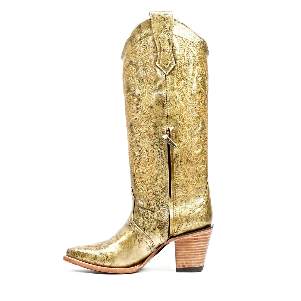 Linda Neo Gold Tall Shaft Boots - Snip Toe