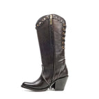 Praga Chocolate Brown Frills Boots - J Toe