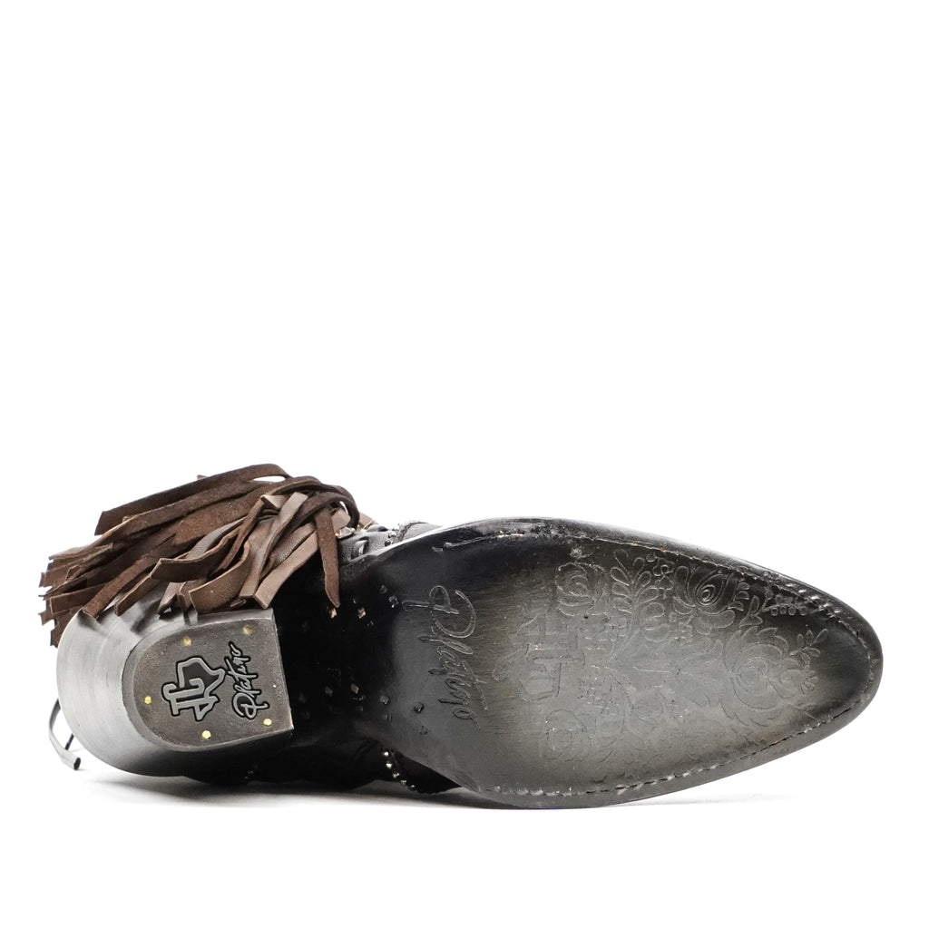 Praga Chocolate Brown Frills Boots - J Toe