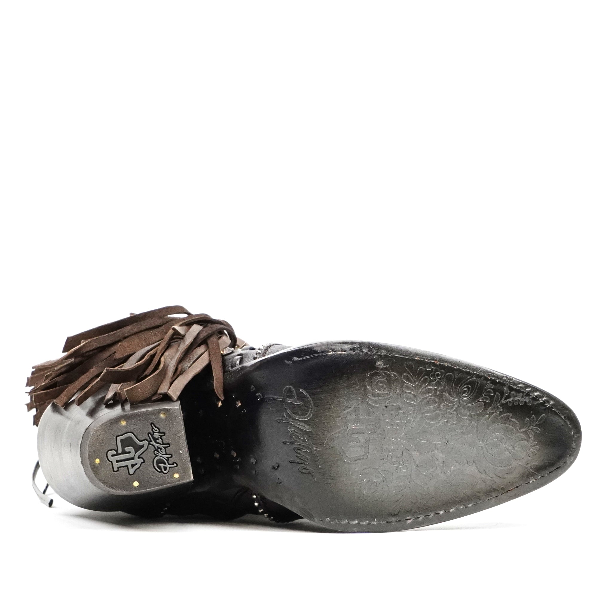 Praga Chocolate Brown Frills Boots - J Toe