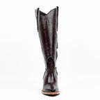 Londres Chocolate Brown Tall Shaft Boots - J Toe