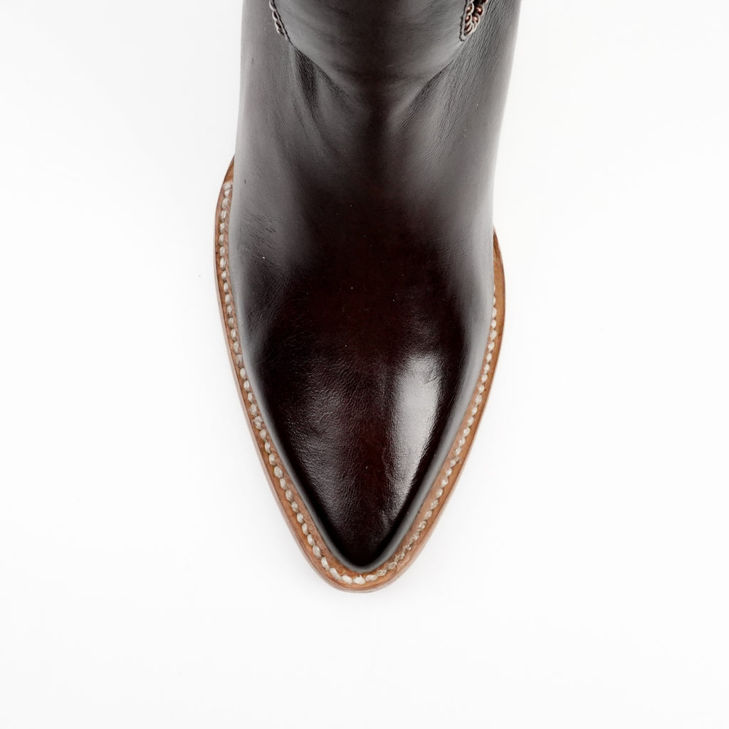 Londres Chocolate Brown Tall Shaft Boots - J Toe