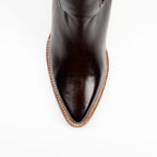 Londres Chocolate Brown Tall Shaft Boots - J Toe