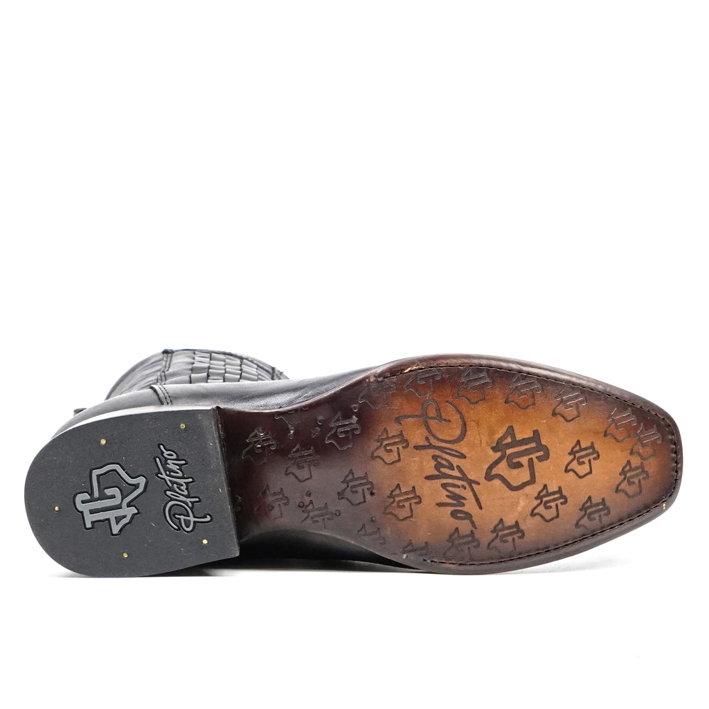 Pirarucu Fish Newspaper Short Boots - Narrow Square Toe