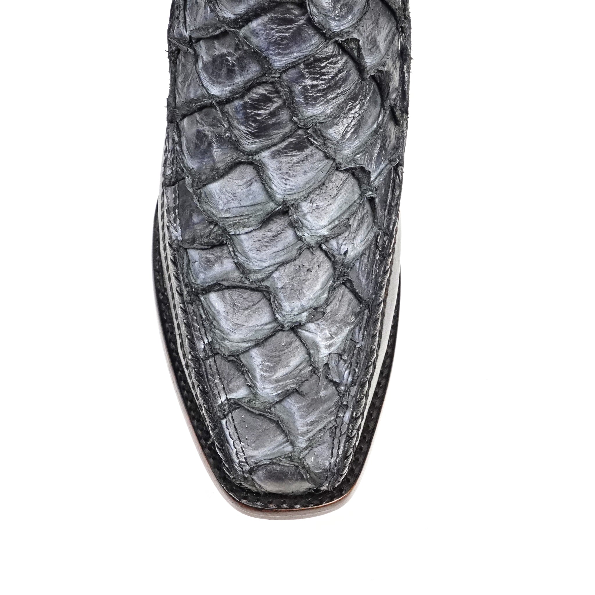 Pirarucu Fish Newspaper Short Boots - Narrow Square Toe