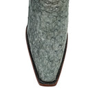 Ostrich Nubuck Green Black Short Shaft Zip Boots - Snip Toe (AV21)