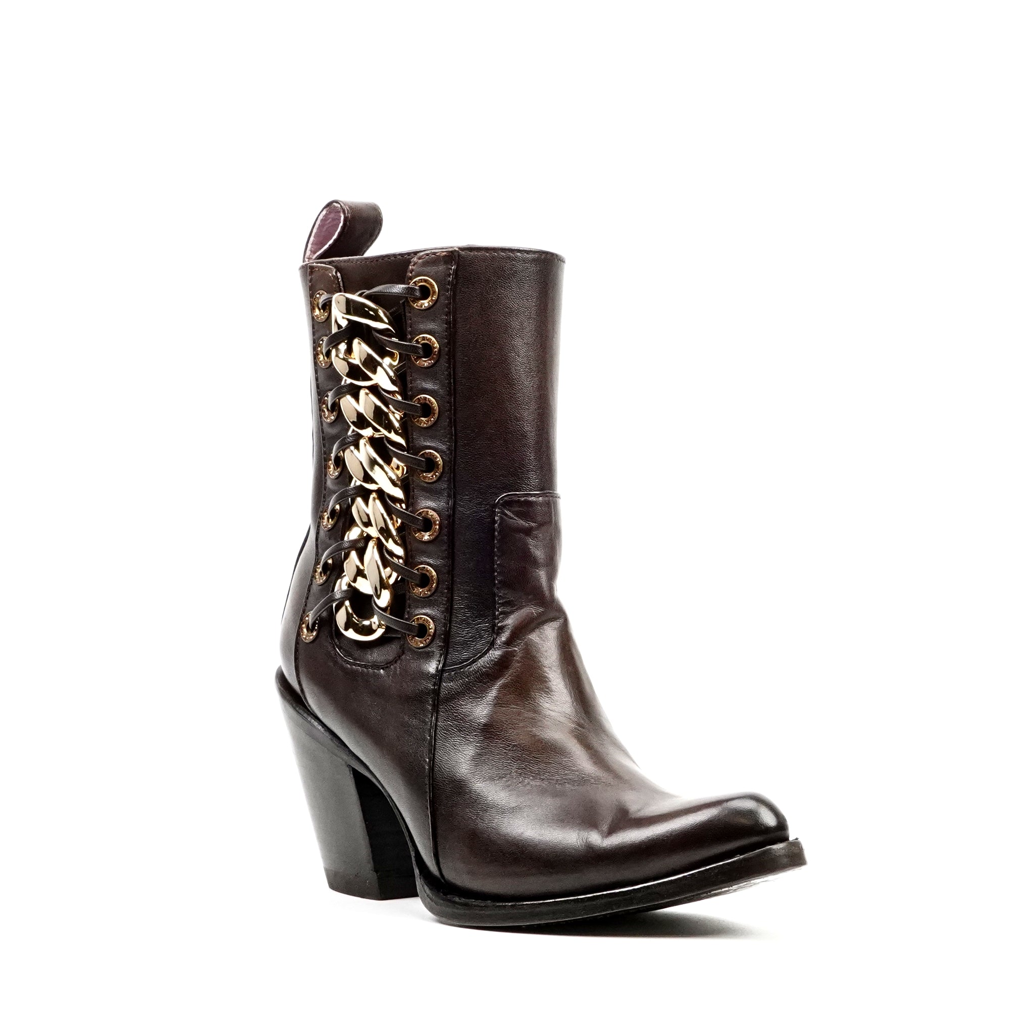 Francia Chocolate Brown Short Boots - J Toe