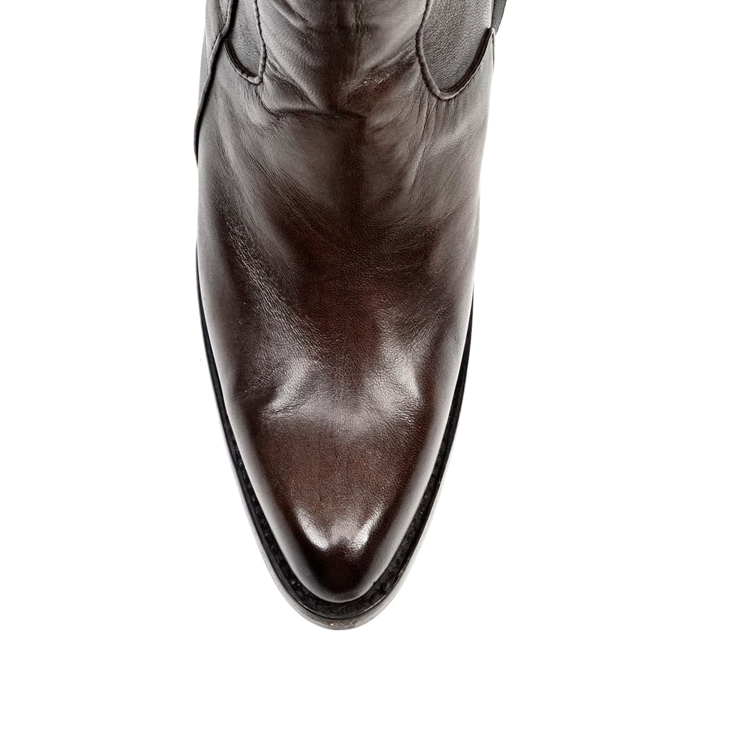 Francia Chocolate Brown Short Boots - J Toe