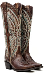 Botas de caña alta marrón bronce Cavalier - Punta fina (E848)