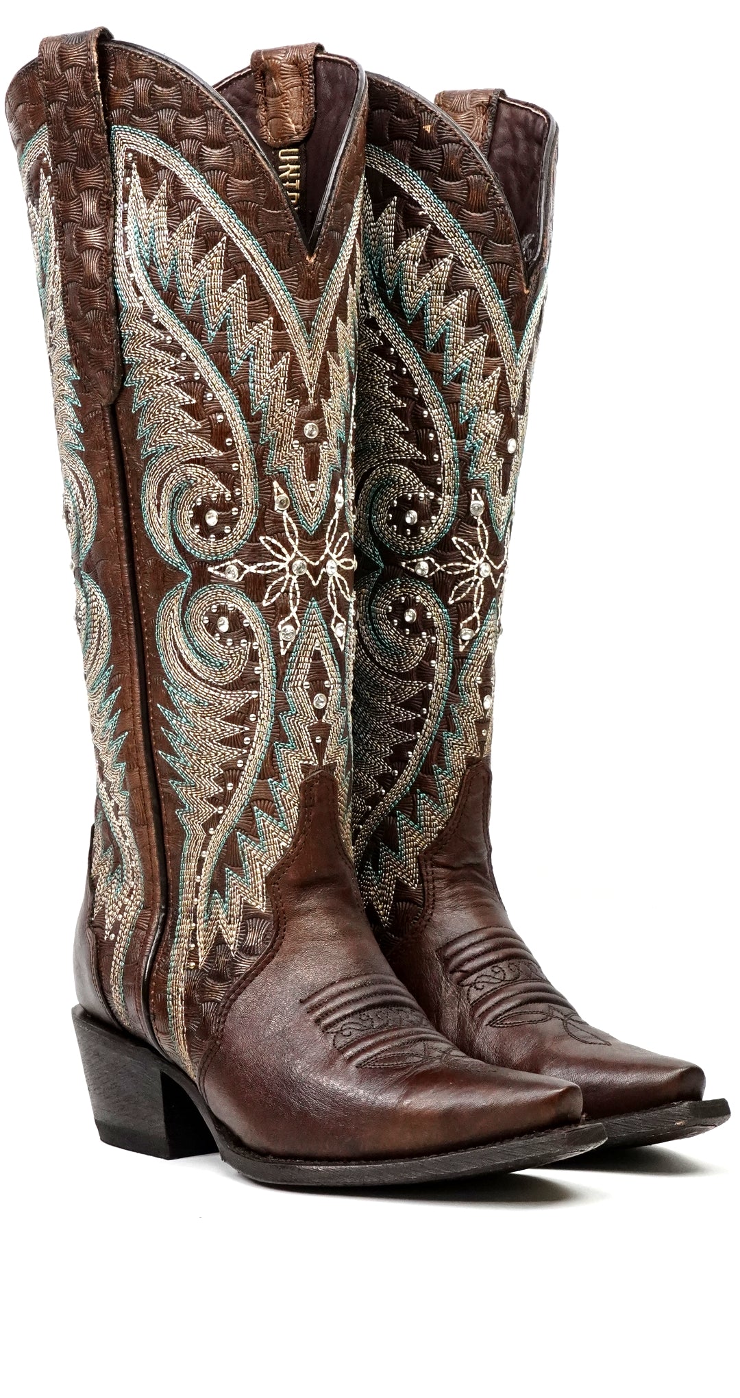 Botas de caña alta marrón bronce Cavalier - Punta fina (E848)