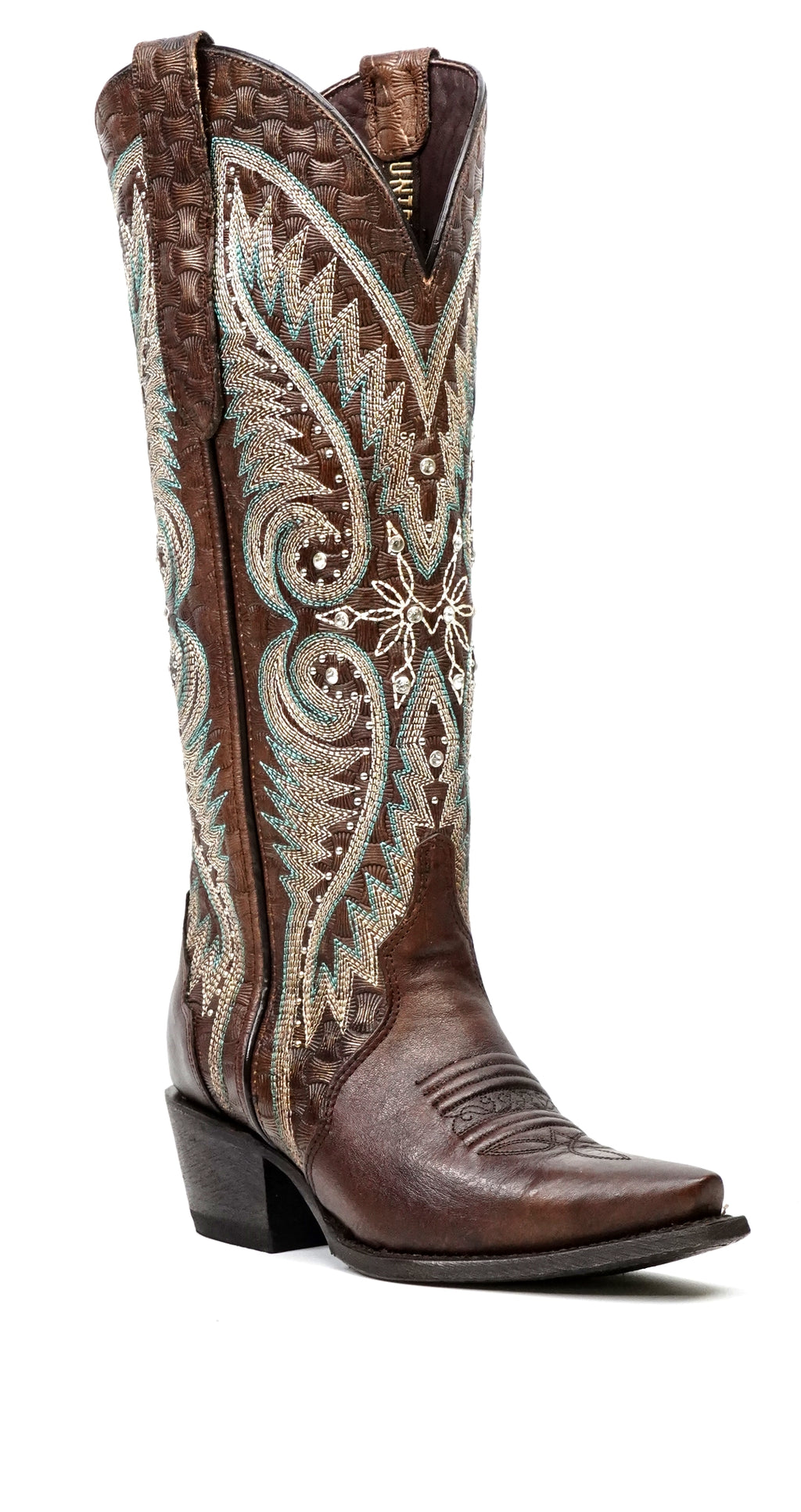 Botas de caña alta marrón bronce Cavalier - Punta fina (E848)