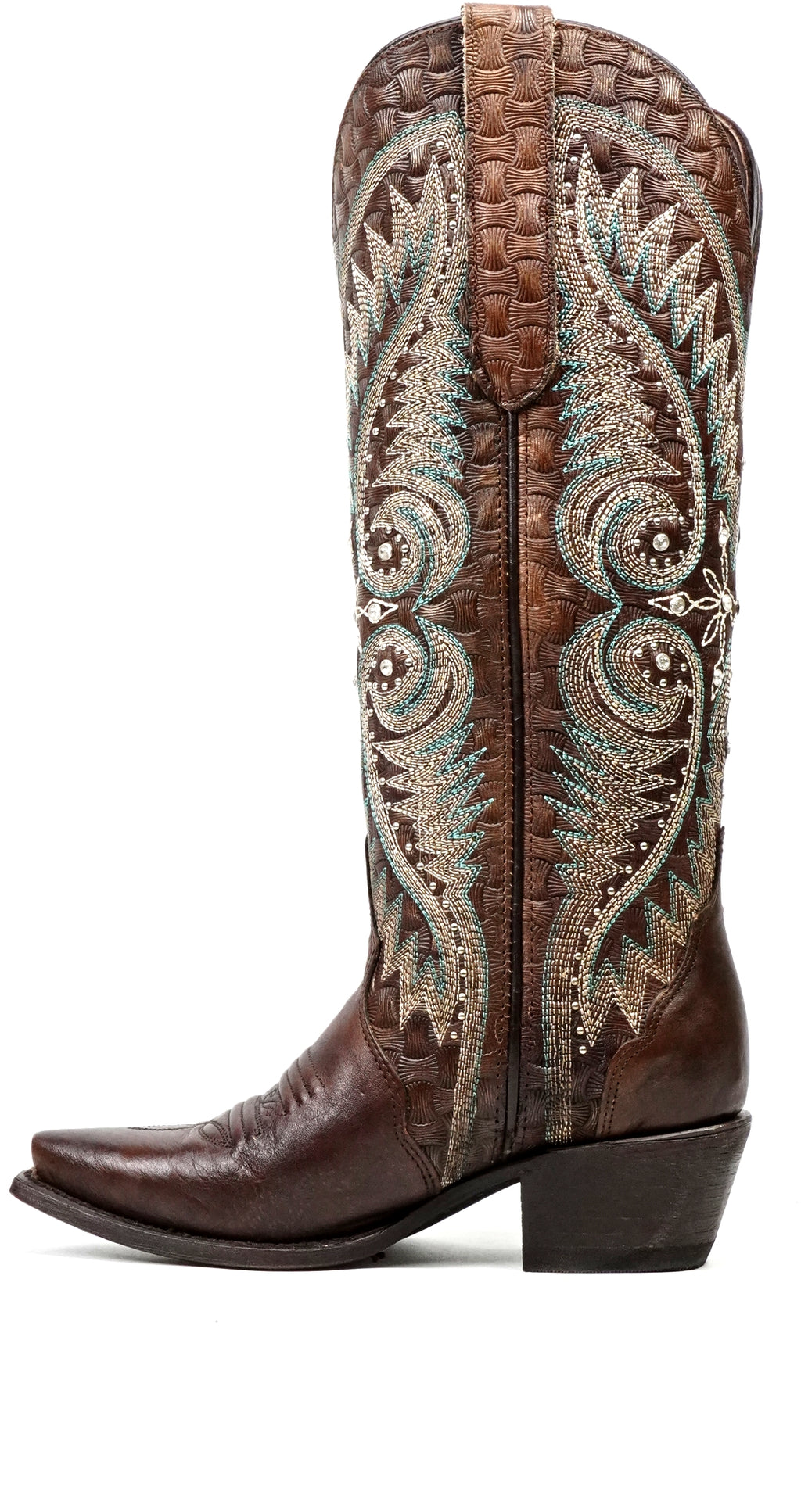Botas de caña alta marrón bronce Cavalier - Punta fina (E848)