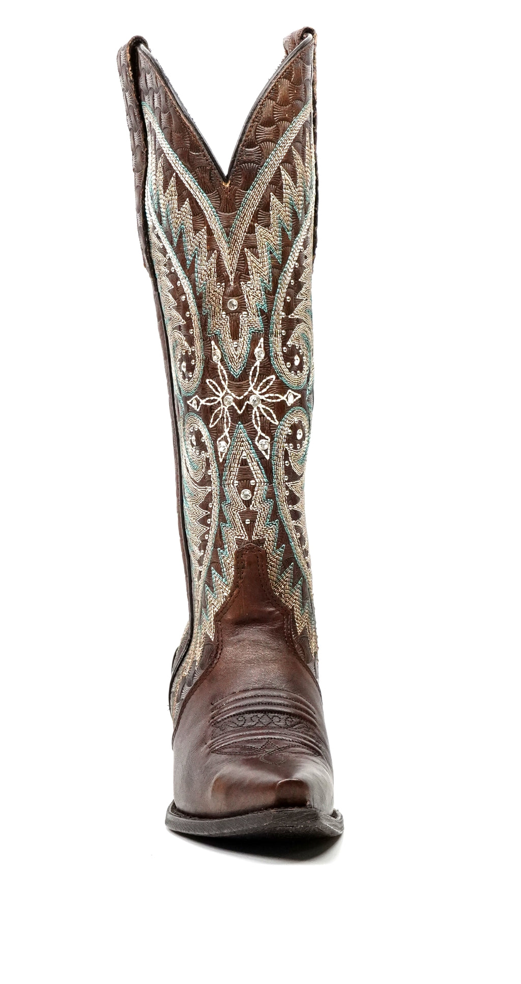 Botas de caña alta marrón bronce Cavalier - Punta fina (E848)