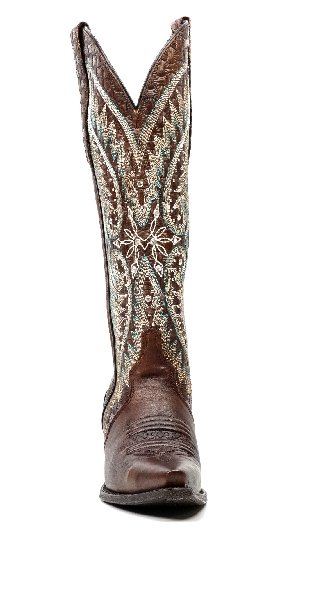 Botas de caña alta marrón bronce Cavalier - Punta fina (E848)