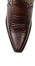 Botas de caña alta marrón bronce Cavalier - Punta fina (E848)
