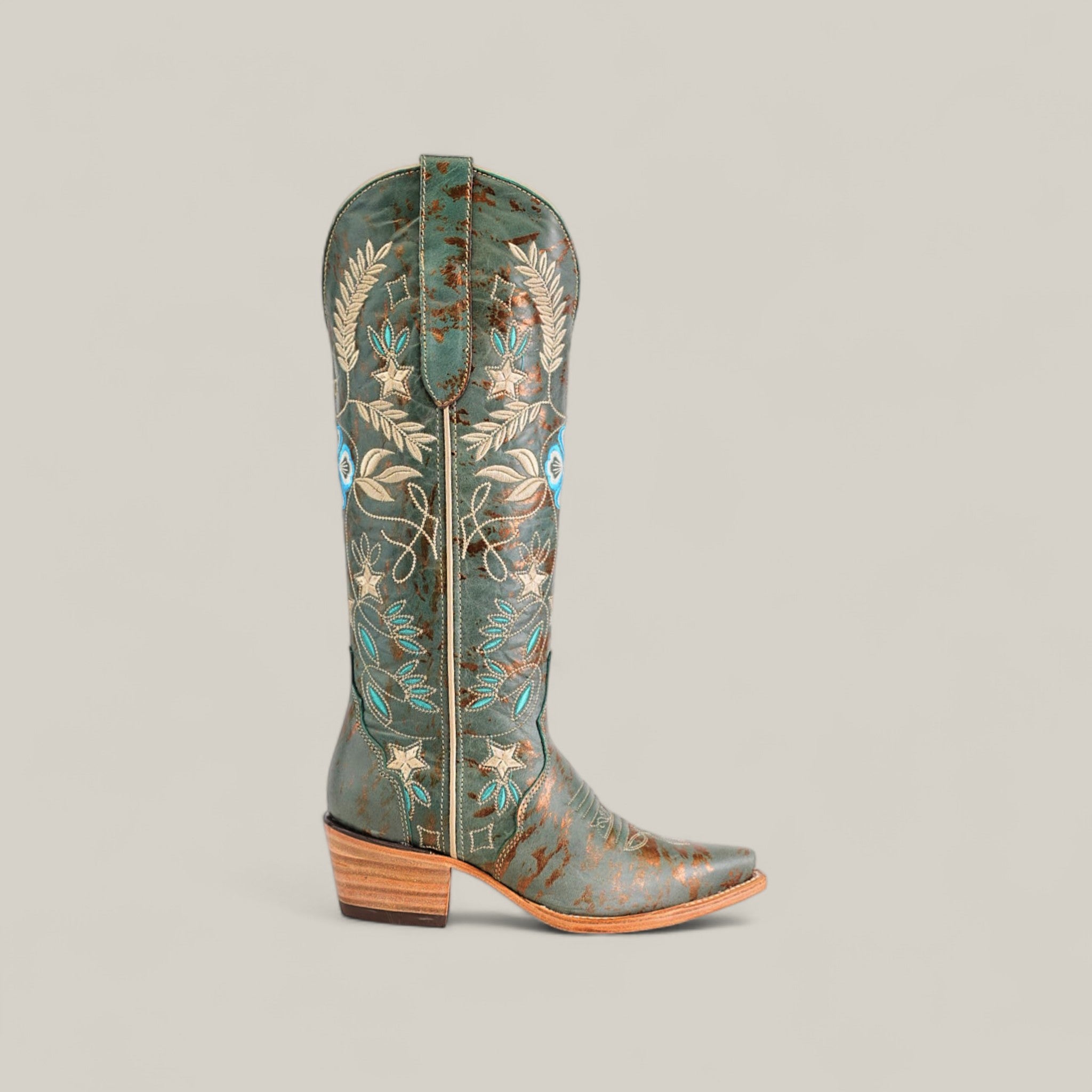 Madison Turquoise - Tall Shaft - Snip Toe