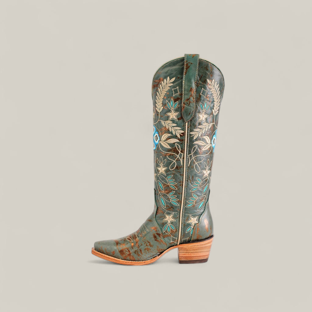 Madison Turquoise - Tall Shaft - Snip Toe