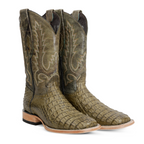 Rhodes Caiman Hornback Boots - Jungle Green - Square Toe (LM10)