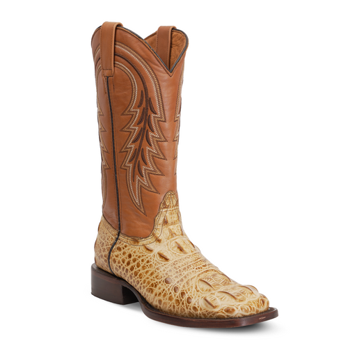 Alligator Head Orix Boots - Embossed Leather - Square Toe (E950)