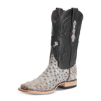 Austin Ostrich Boots - Nicotine - Square Toe (AV20)