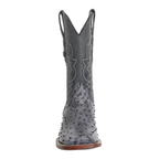 Austin Ostrich Boots - Safari Gray - Square Toe (AV20)