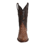 Austin Ostrich Boots - Tobacco - Roper Toe (AV201)