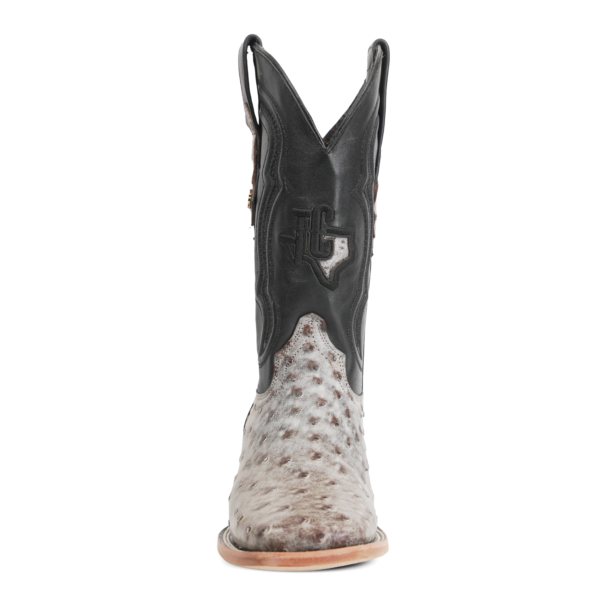 Austin Ostrich Boots - Nicotine - Square Toe (AV20)