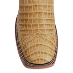Caiman Belly Orix Boots - Embossed Leather - Square Toe (E423)