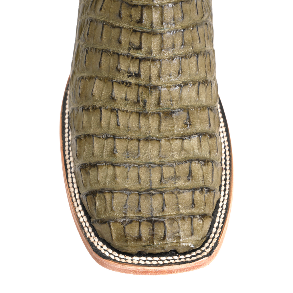 Rhodes Caiman Hornback Boots - Jungle Green - Square Toe (LM10)
