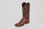 James Alligator Hornback Boots - Tobacco - Square Toe (LG10)