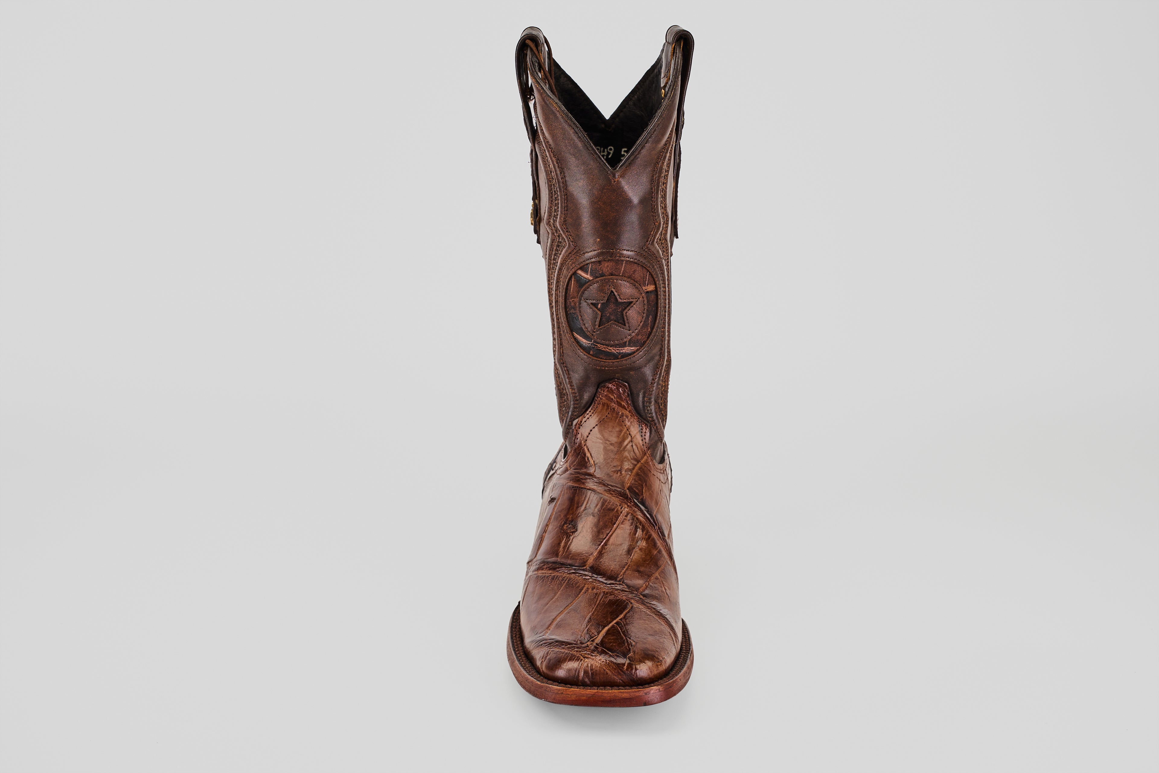 James Alligator Hornback Boots - Tobacco - Square Toe (LG10)