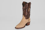 Tanner Python Boots - Cappuccino - Roper Toe (PN240)