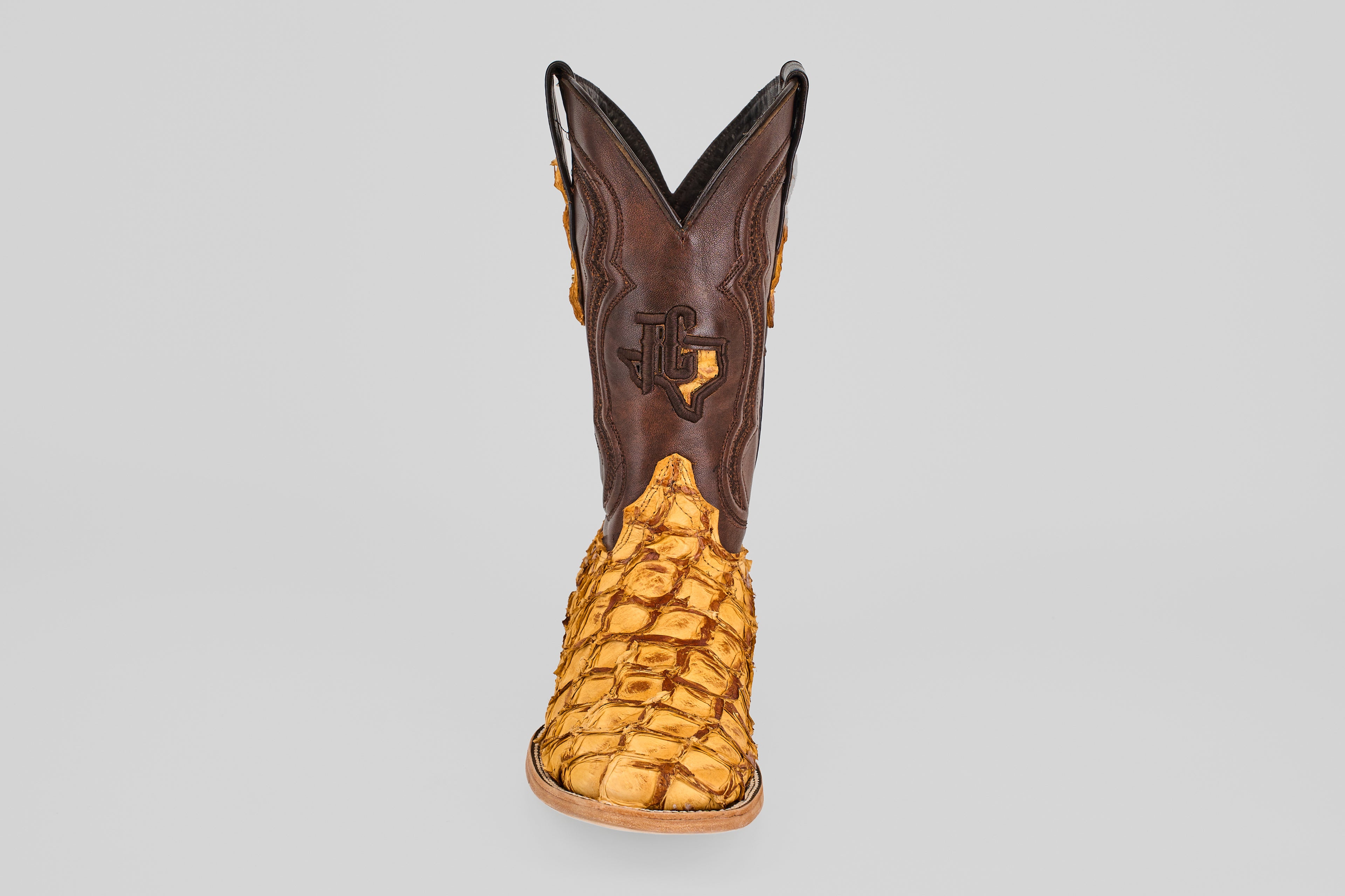 Connor Pirarucu Fish Boots - Canary - Square Toe (PZ60)