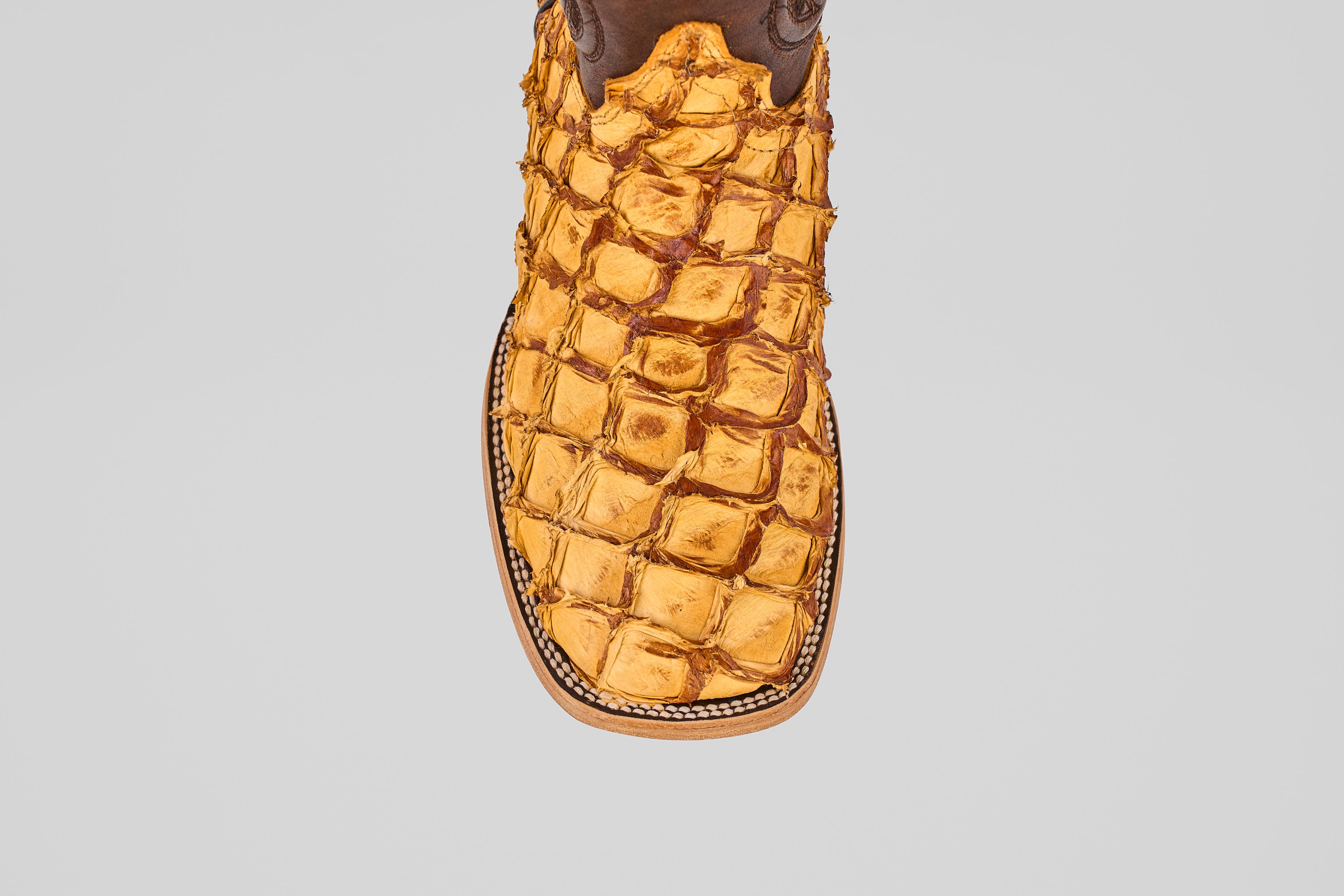 Connor Pirarucu Fish Boots - Canary - Square Toe (PZ60)